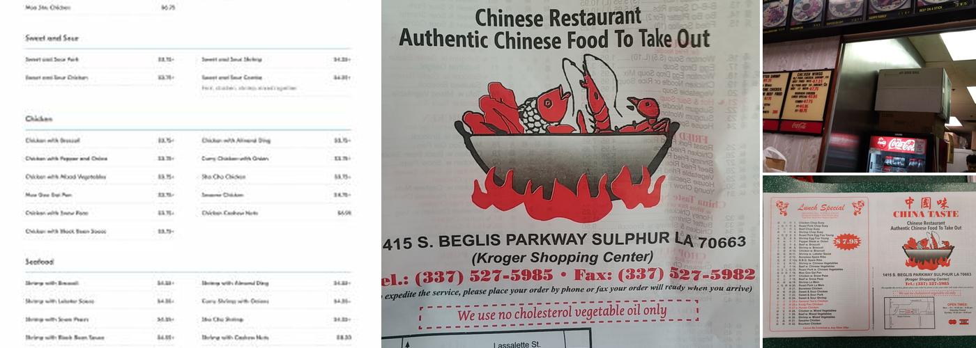 China Taste Menu