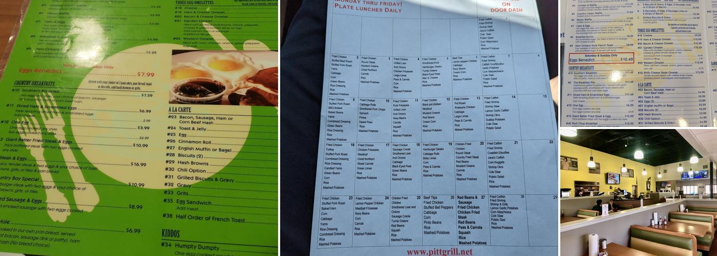 Pitt Grill - Lake Charles Menu