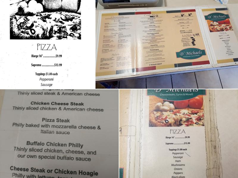 D'Michaels Menu