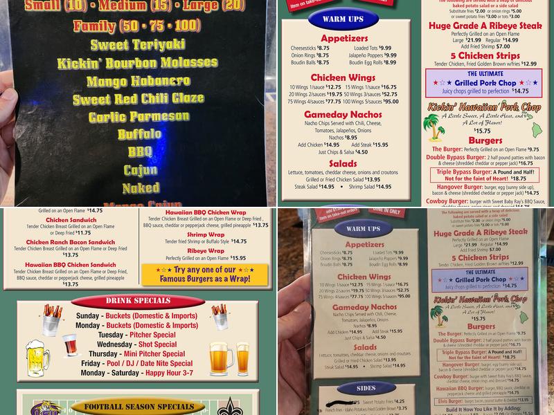 The Tavern On Vets Menu