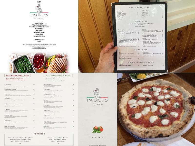 Pacci's Trattoria Menu