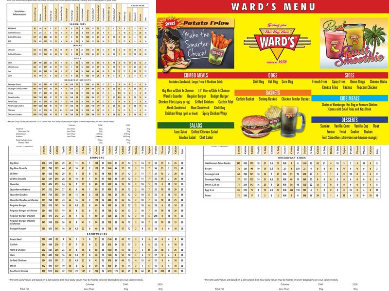 Ward's Restaurant Menu