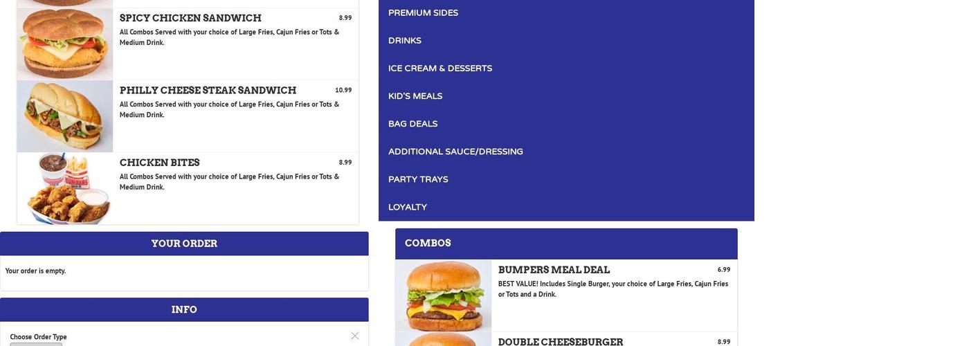 Bumpers Menu