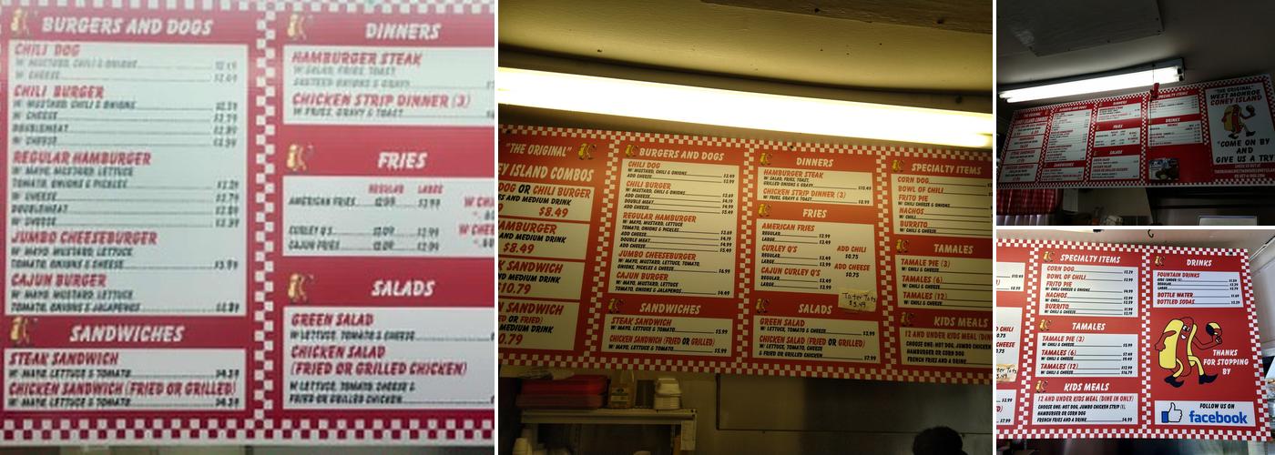 Coney Island-West Monroe Menu