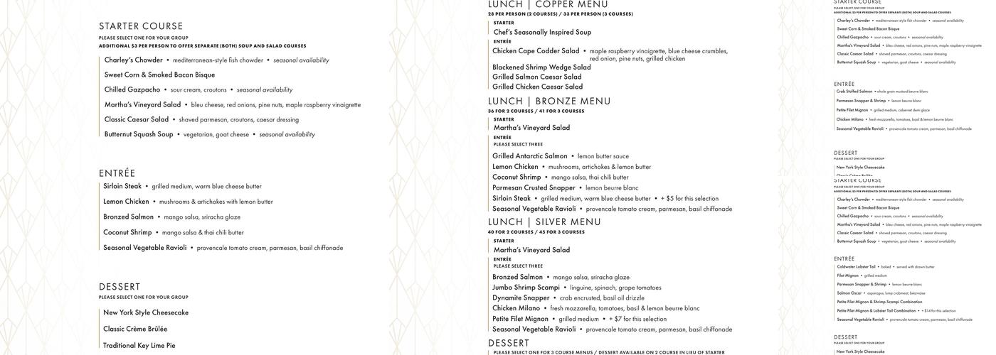 Grand Concourse Menu