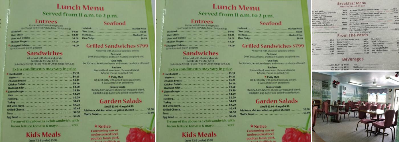 Mel's Raspberry Patch Menu