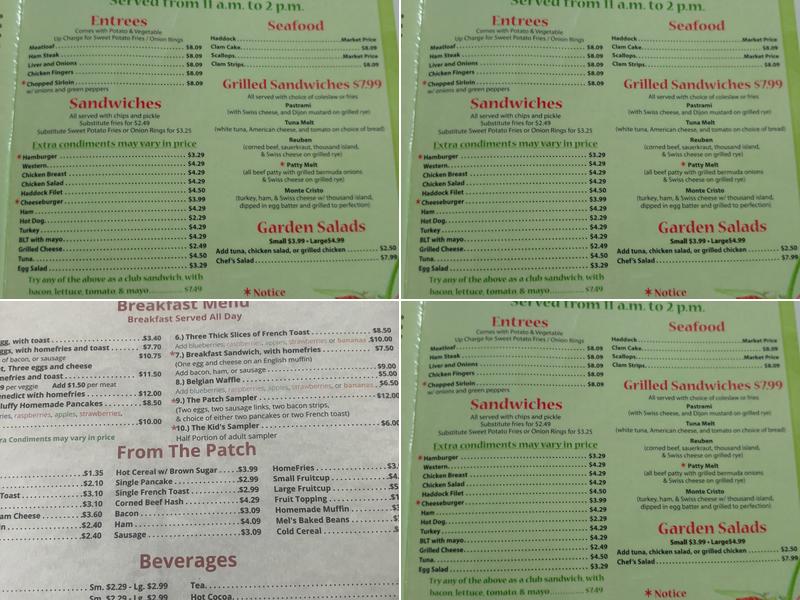 Mel's Raspberry Patch Menu