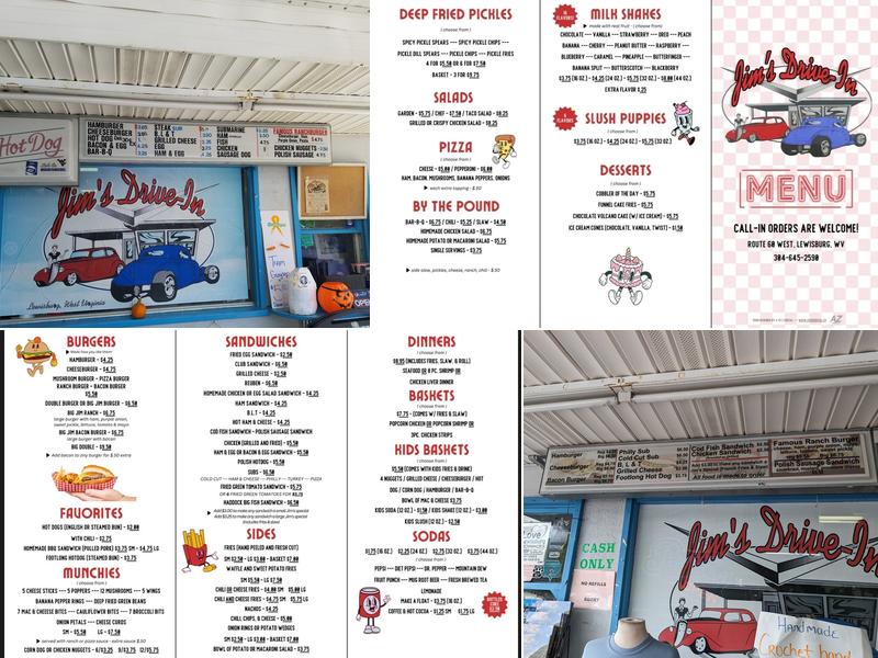 Jim's Drive In Menu