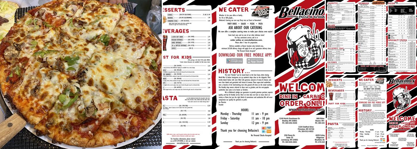 Bellacino's Pizza & Grinders Menu