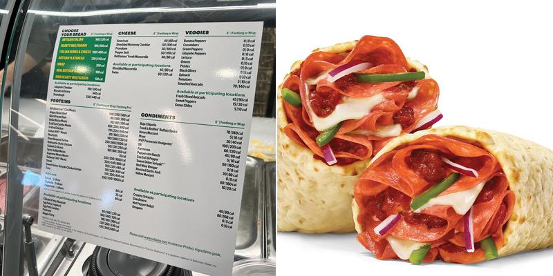 Subway Menu