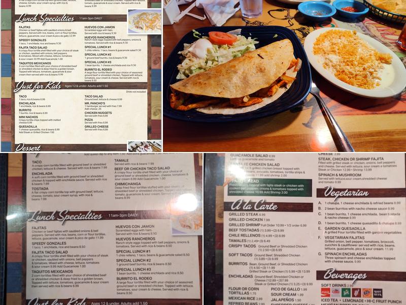 El Rodeo Menu