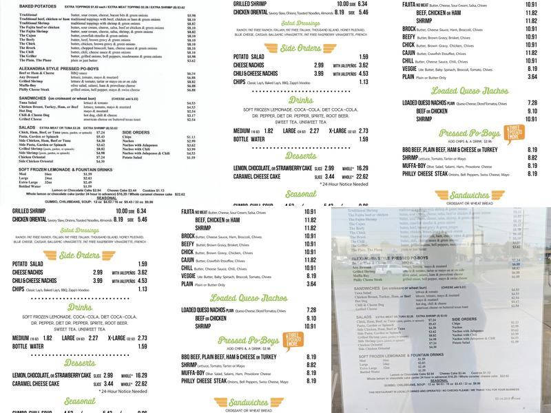 Three Potato More Menu