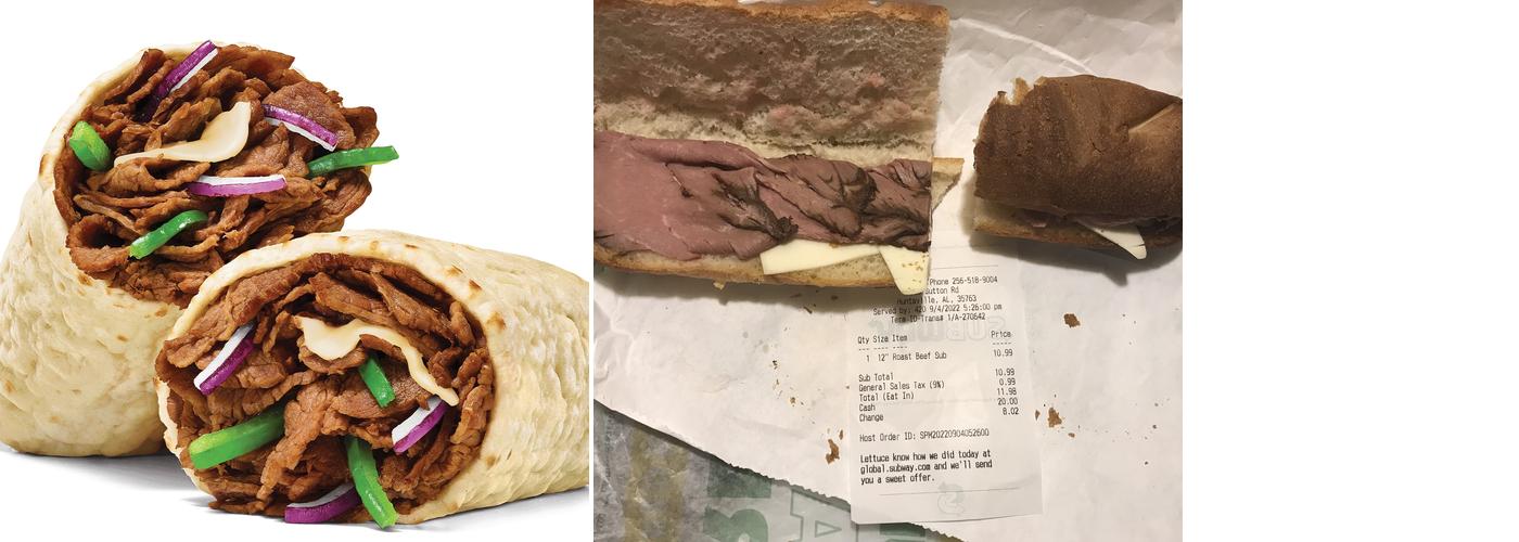 Subway Menu