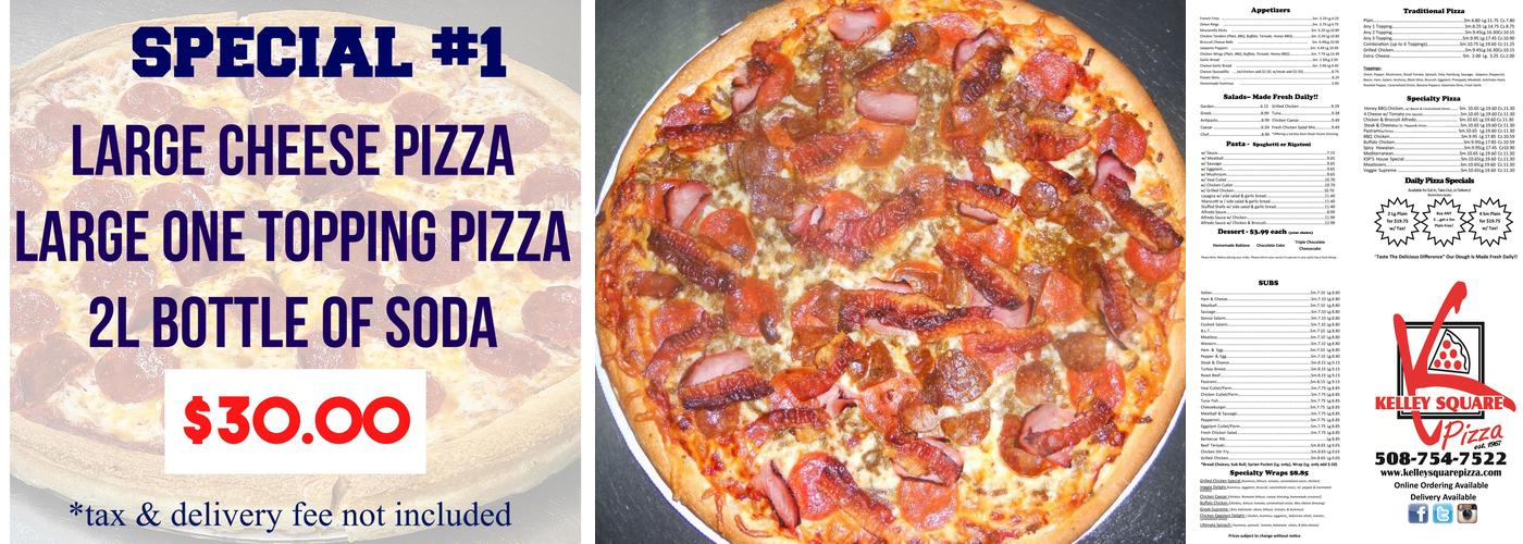 Kelley Square Pizza Menu