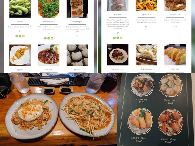 Orchid Lewiston Menu