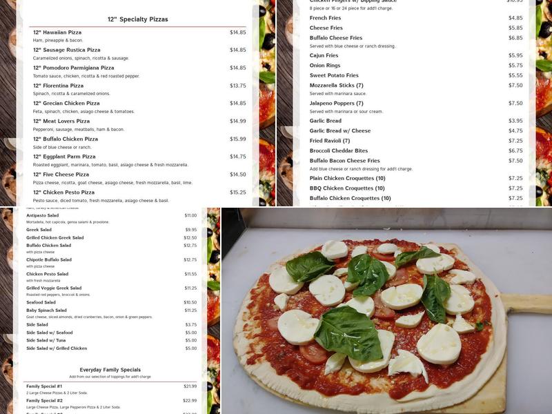 Pomodoro's Pizza Menu