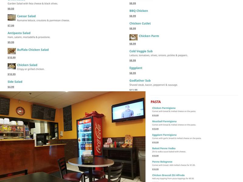 Worcester Pizza Factory Menu