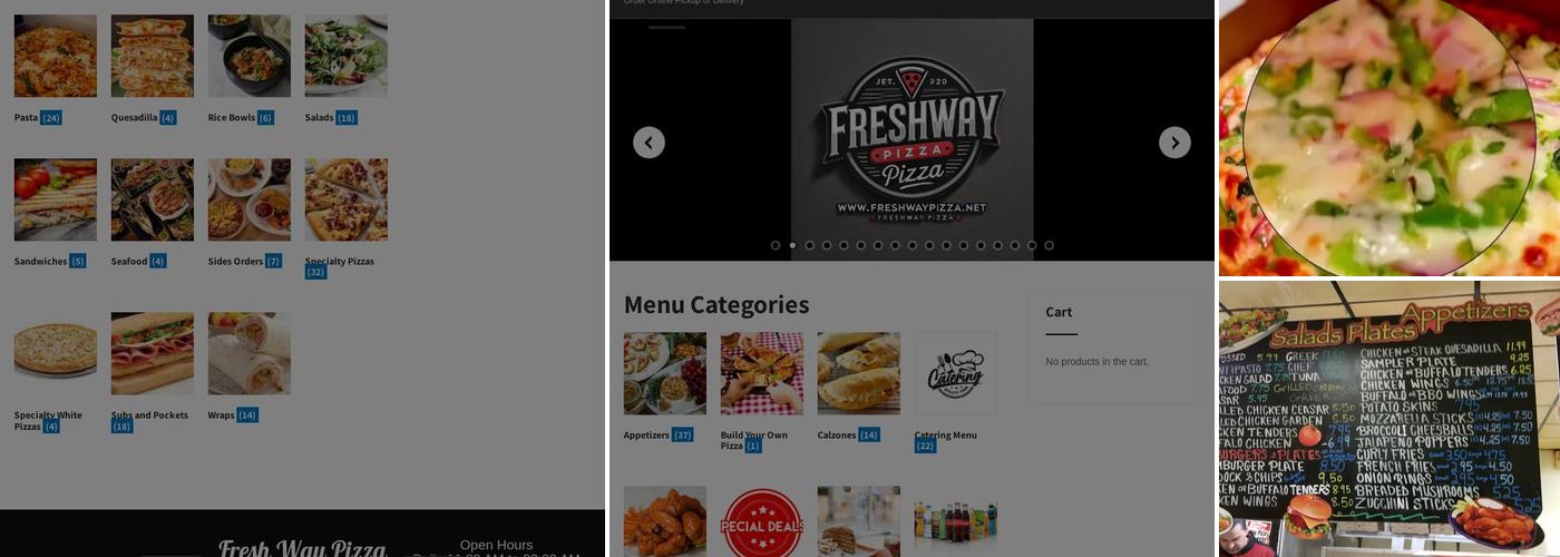 Fresh Way Pizza Menu