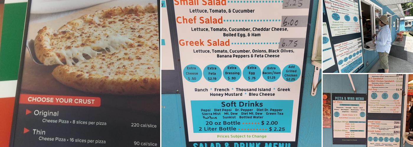Riverside Pizza Menu