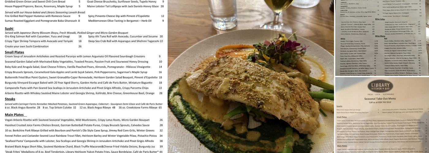 The Library Kitchen & Bar Menu