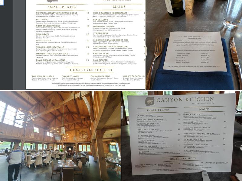 Canyon Kitchen Menu