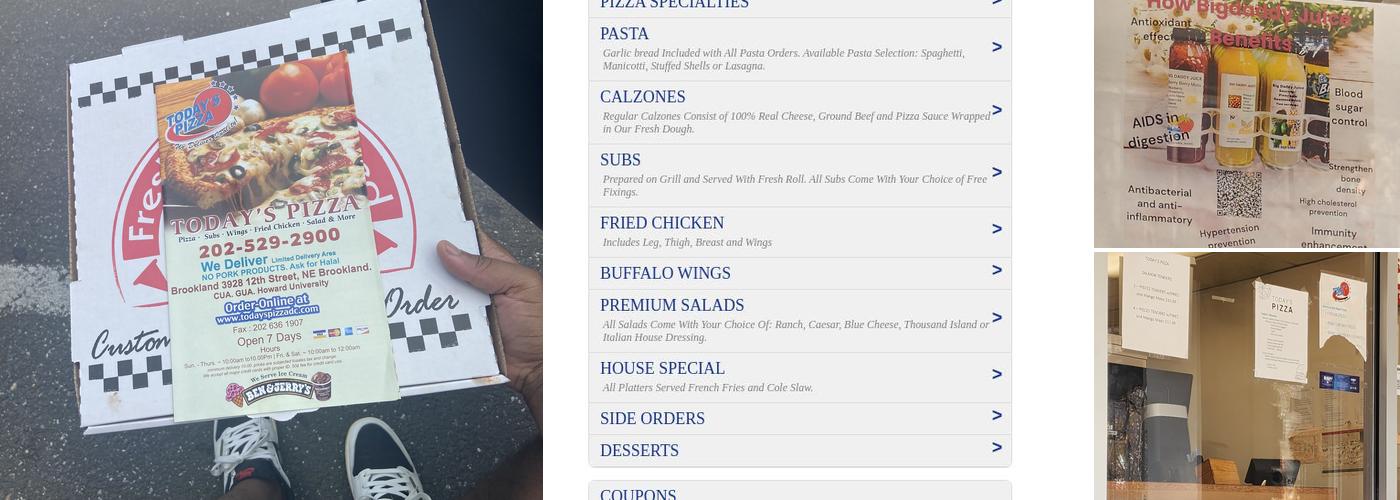 Today's Pizza Menu