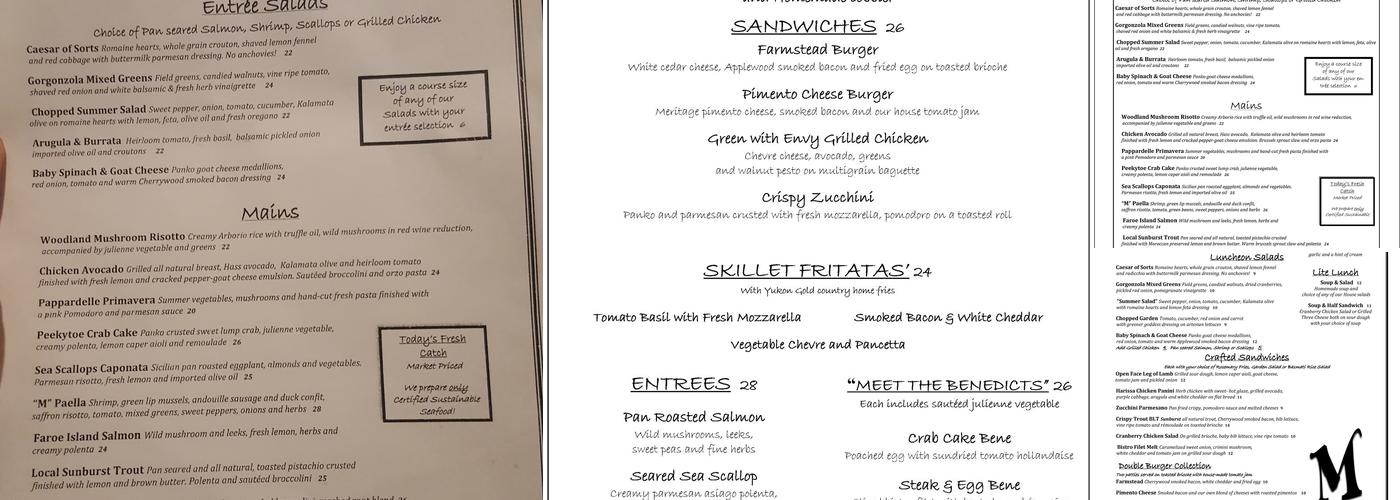 Meritage Bistro Menu