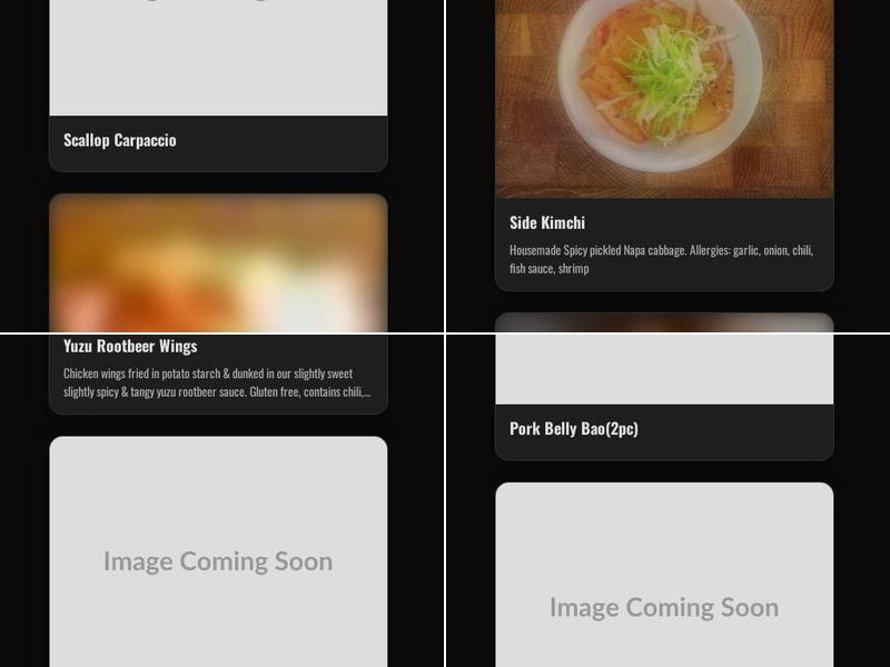 Toki Underground Menu