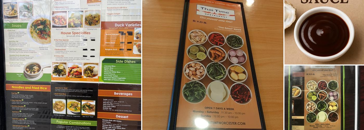Thai Time Menu