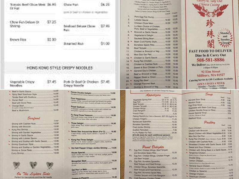Pearl Cafe II Menu