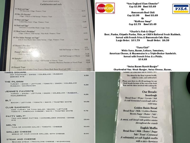 Marvin's Corner Lunch Diner Menu