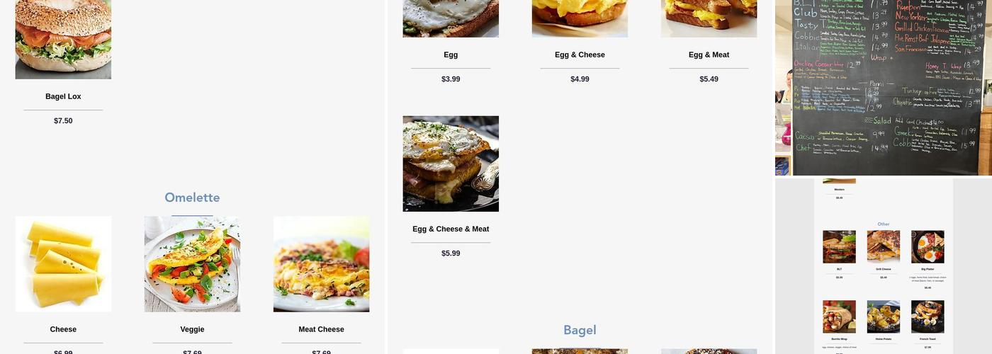 West Wing Cafe Menu