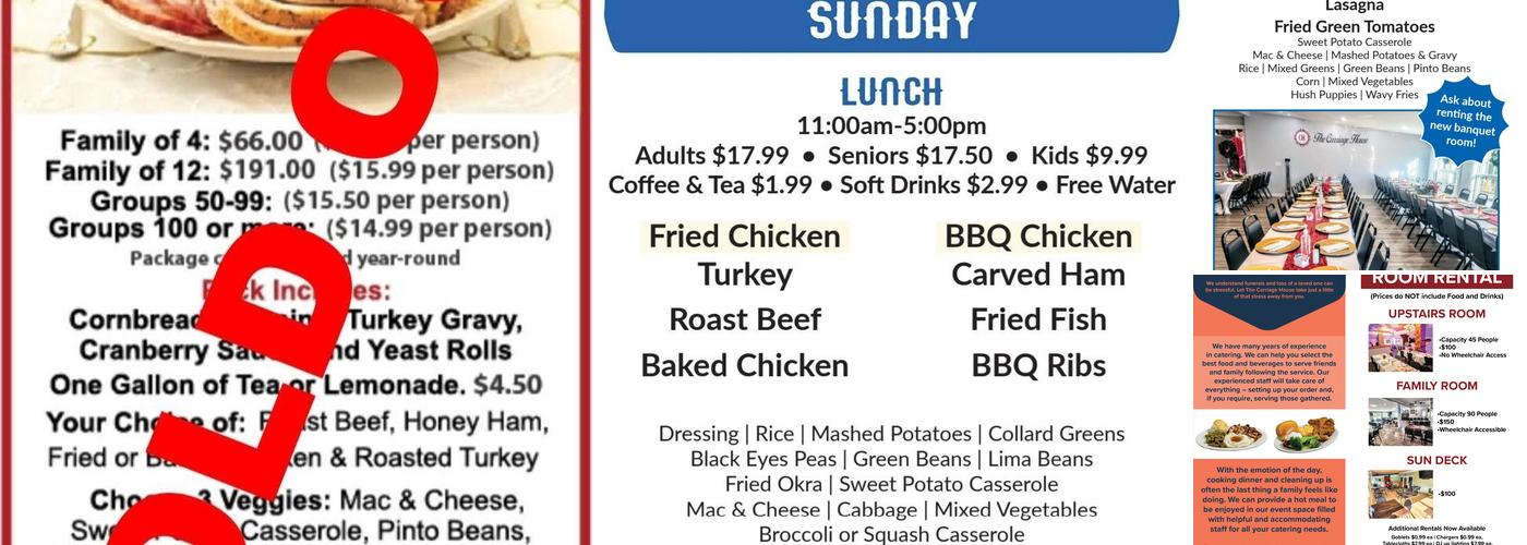 The Carriage House Buffet of Jefferson Menu