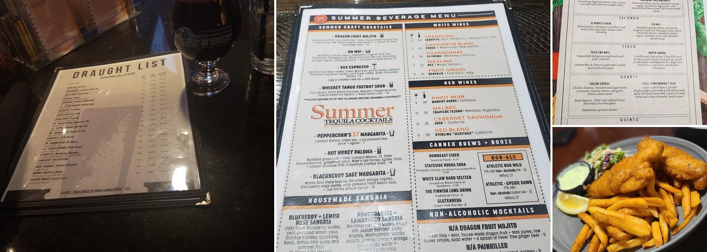 Peppercorn's Grille & Tavern Menu
