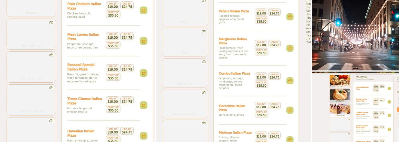 Paramount Pizza Menu