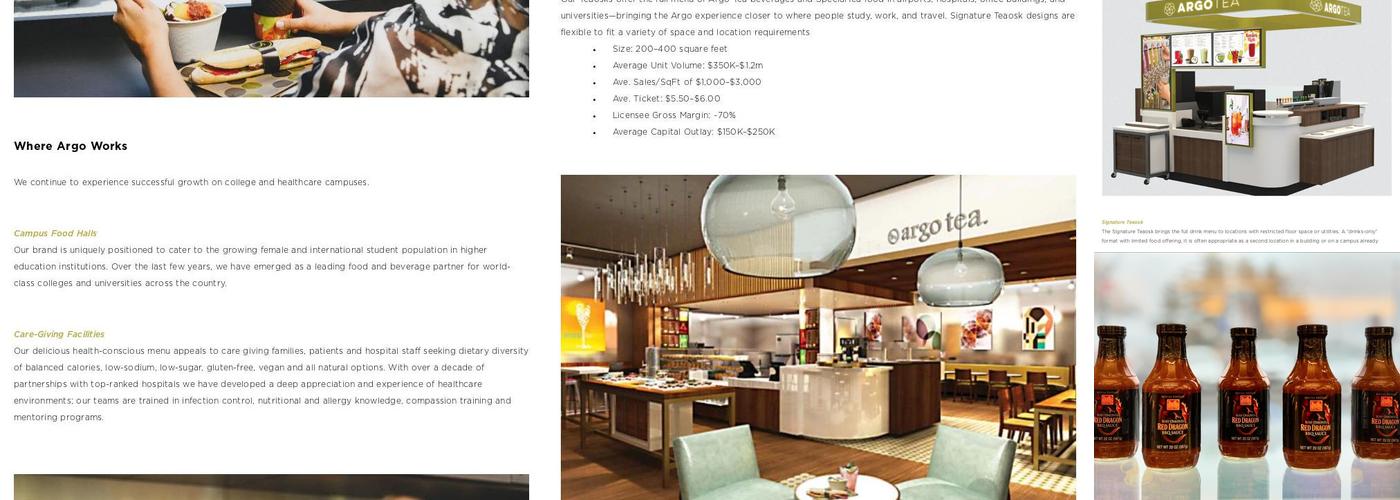 Argo Tea Menu