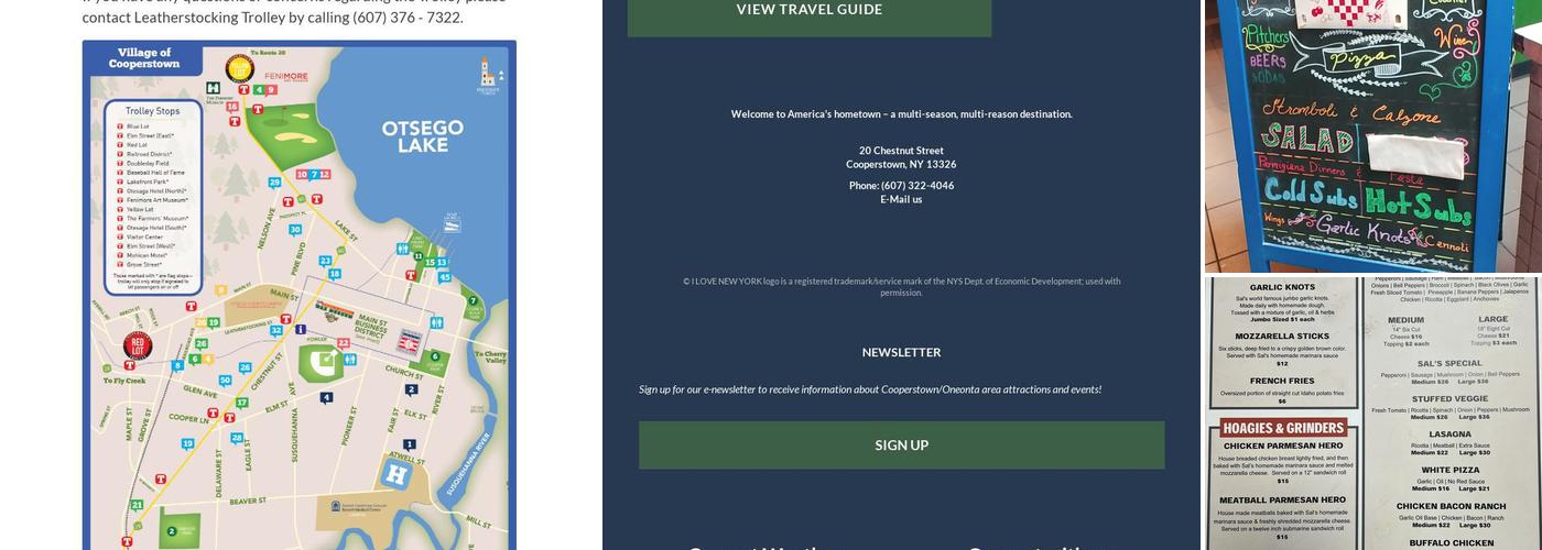 Sal's Pizzeria of Cooperstown Menu