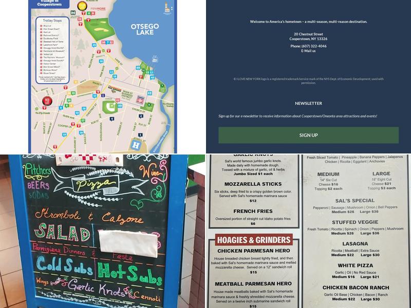 Sal's Pizzeria of Cooperstown Menu