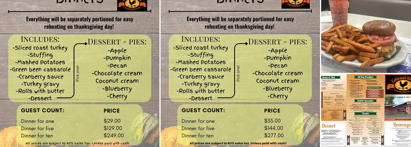 Cobleskill Diner Menu
