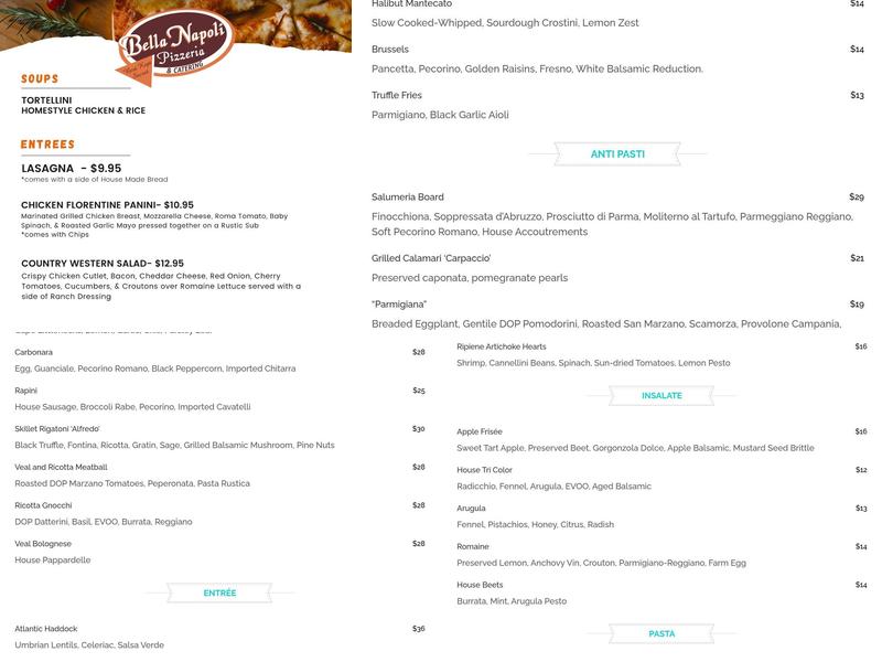 bNapoli Italian Menu