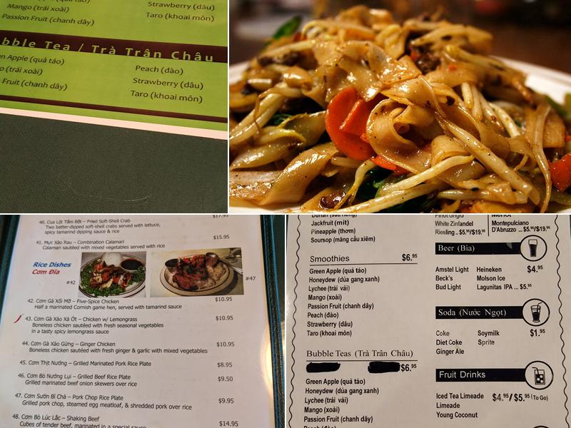 Phở Sàigòn Menu