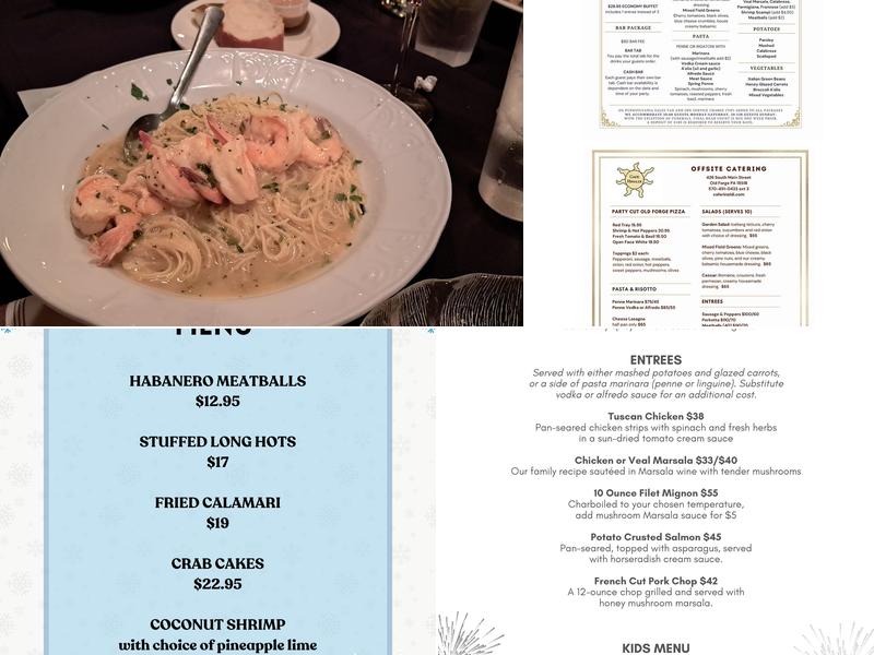 Cafe Rinaldi Menu