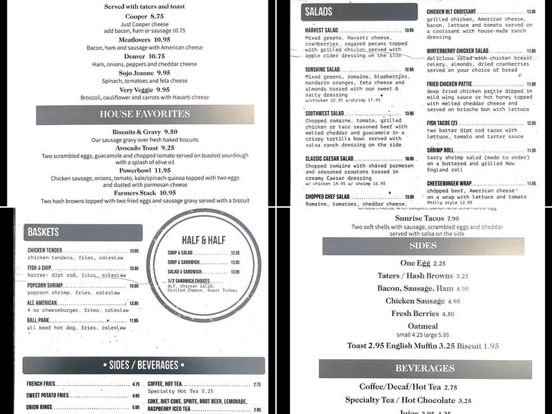 Towne & Country Grille/Bakery Menu