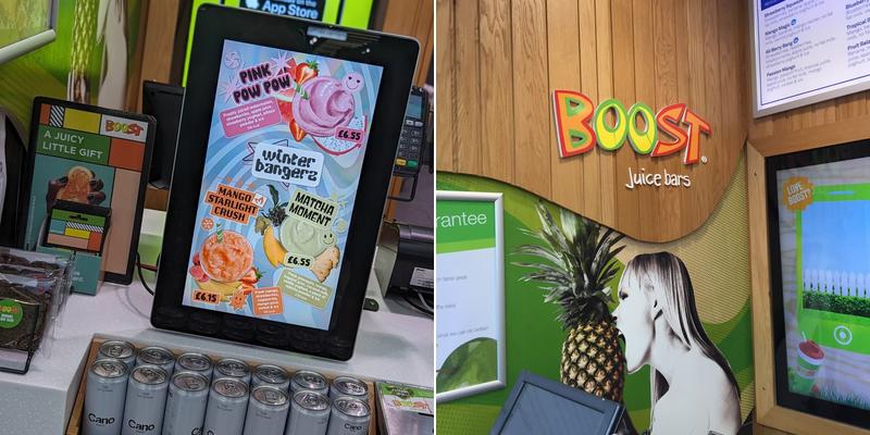 Boost Juice Bars UK Menu