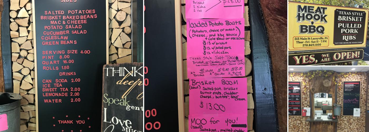 Meat Hook BBQ Menu