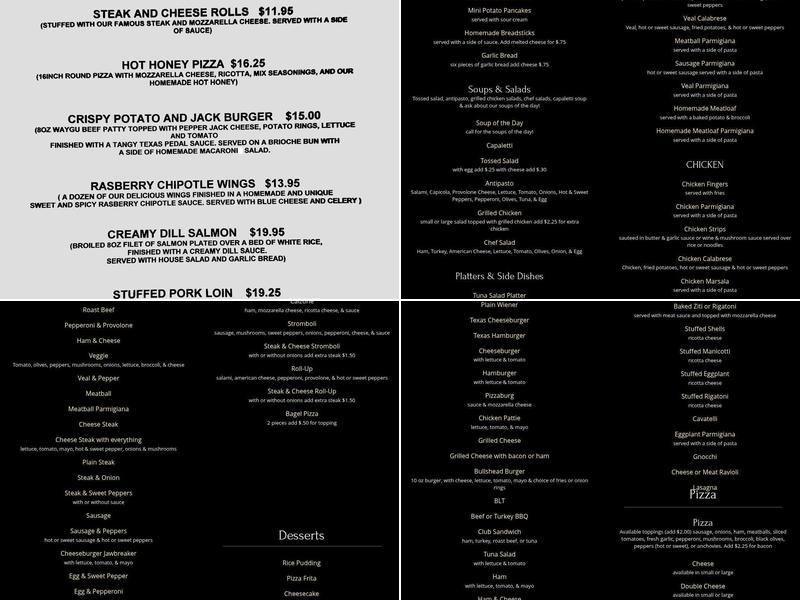 Fratelli's Restaurant Menu