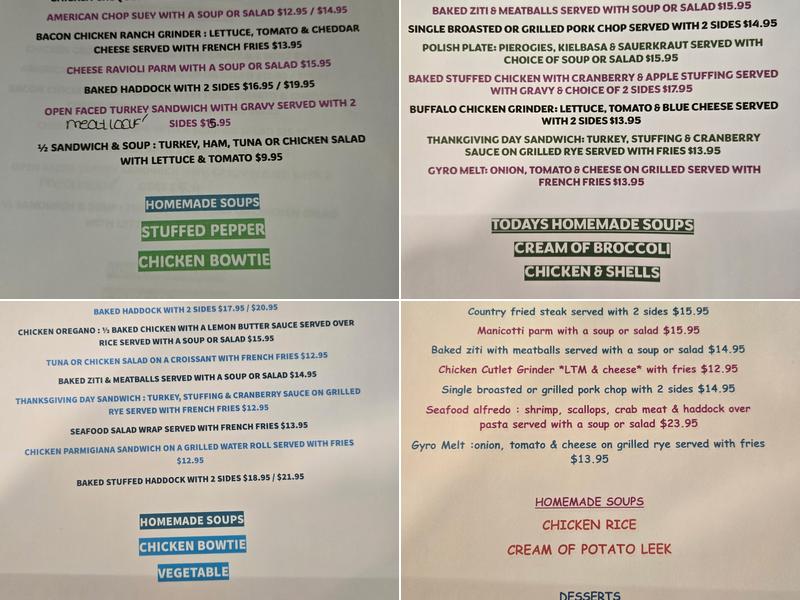 Lucky Strike Restaurant Menu