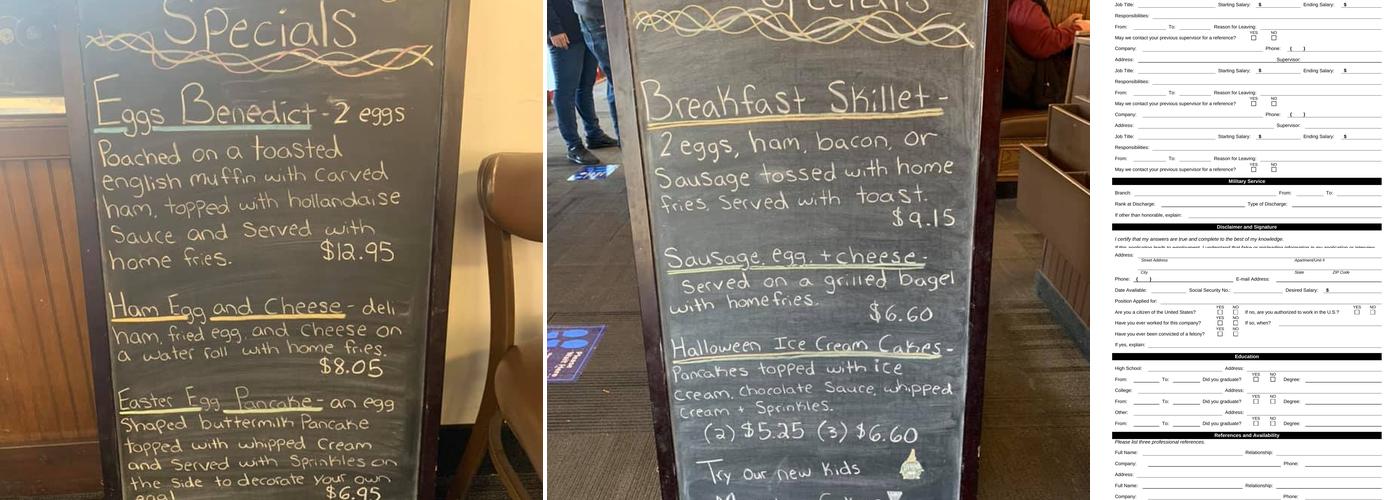 Egg & I Restaurant Menu