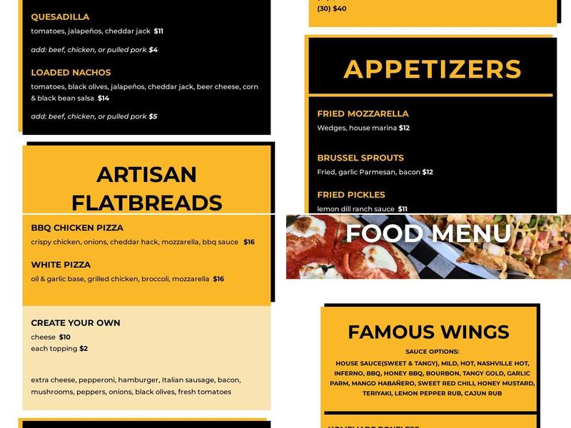 Christopher's Tavern Menu