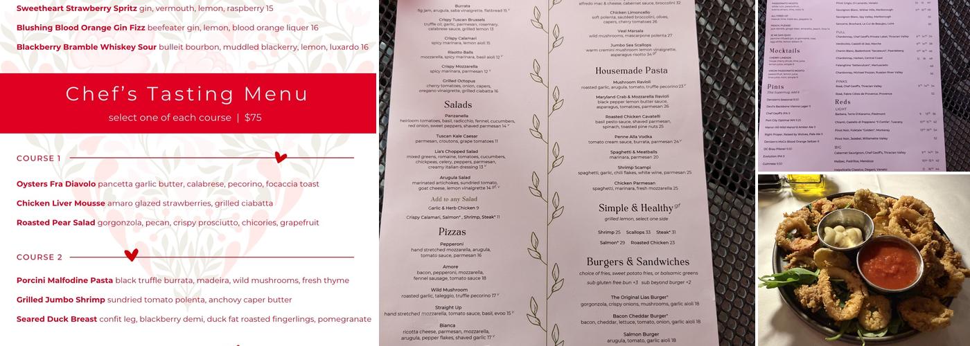 Lia's Menu